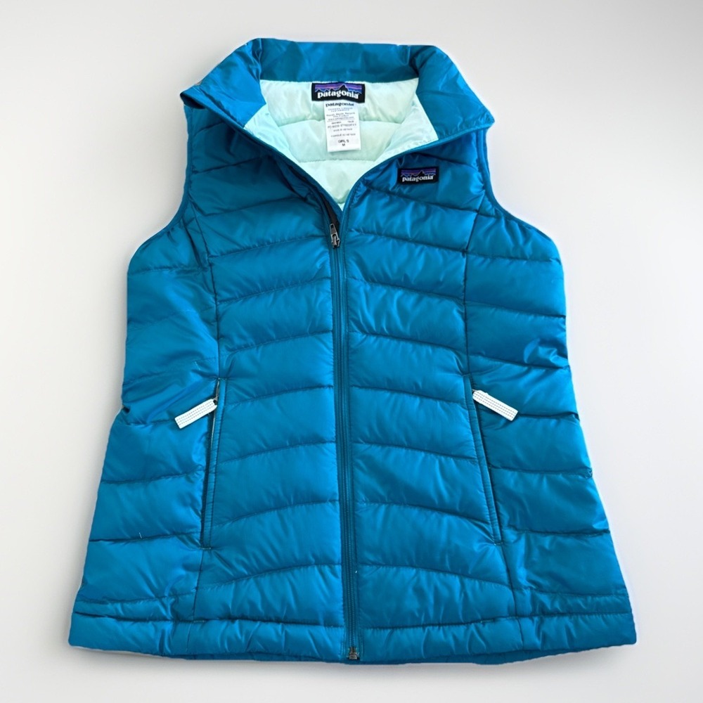 Patagonia Down Sweater Vest Girls M Jacket Puffer Blue 68226 Youth‎ Gorpcore